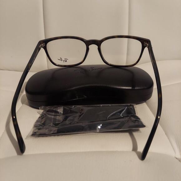 Ray-Ban RX5418 56-19-150 Women's Black Havana Full Square 56mm Eyeglasses NWOT - Picture 3 of 7